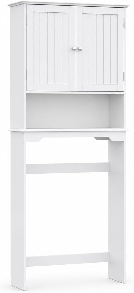 Simple Deluxe Over The Toilet Storage Cabinet, Bathroom Shelf Over Toilet, Bathroom Storage Cabinet Organizer, White