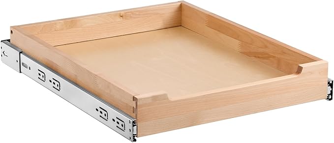 VEVOR Pull Out Cabinet Organizer, 17"W x 21"D Cabinet Drawer, Soft Close Slide out Shelf, Heavy-Duty Sliding Wood Drawer, Bottom Mount Size(17.5"W x 23"D)and Side Mount Size(18"W x 23"D)