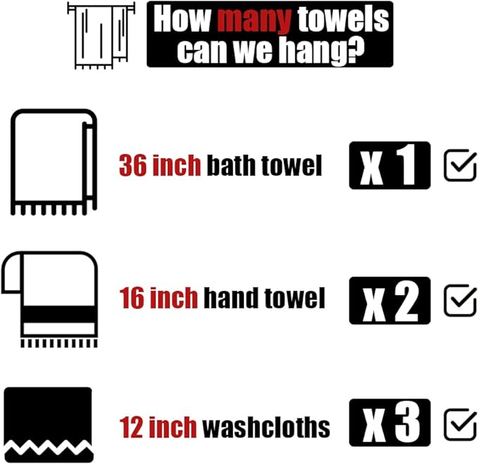 JQK Bath Towel Bar Oil Rubbed Bronze, 39 Inch 304 Stainless Steel Thicken 1mm Single Towel Rack for Bathroom, Towel Holder ORB Wall Mount, Useable Length 36 Inch, TB110L36-ORB
