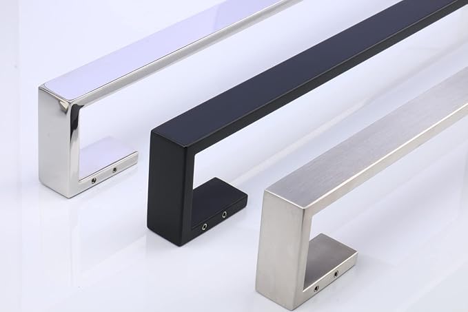TocTen Bath Towel Rack - Square Base Thicken SUS304 Stainless Steel Towel Bar for Bathroom, Bathroom Bar Accessories Towel Rod Heavy Duty Wall Mounted Towel Holder (Polish Chrome, 24 Inch)