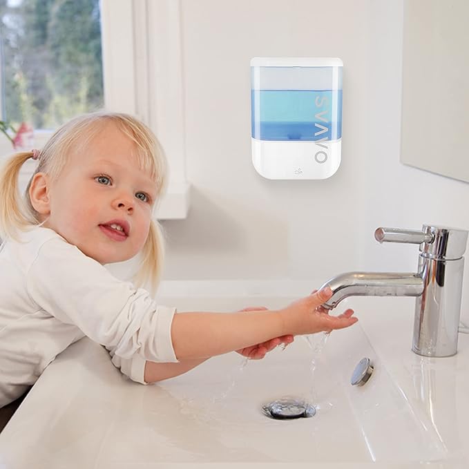 SVAVO 34oz / 1000ml Automatic Soap Dispenser Hand Sanitizer Dispenser Wall Mount, Touchless Electric Sensor Pump Battery Operated for Offices Home Kitchen Bathroom Hotel Restaurant Commercial
