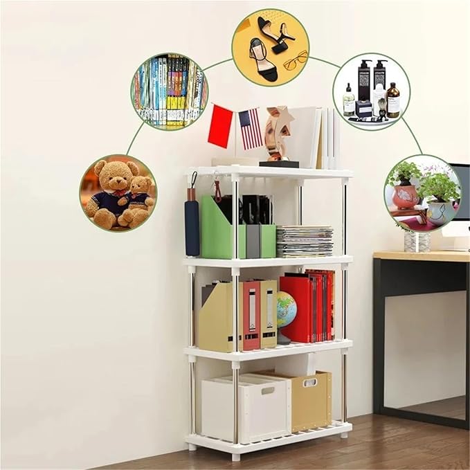 1PC Multi-Level Storage Rack for Kitchen, Bathroom & Living Room Floor, Multipurpose Organizer for Snacks and Daily Supplies