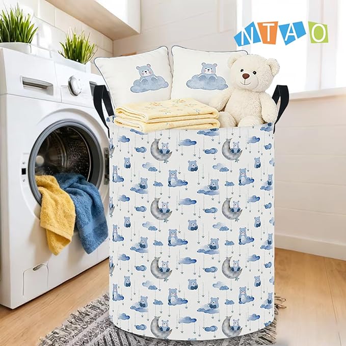NTAOHAMPER Goody Bear Laundry Hamper,Laundry Basket,Baby Nursery Hamper,Waterproof Storage Bin,Clothes Organizer Basket,Room Decor(Goody Bear)