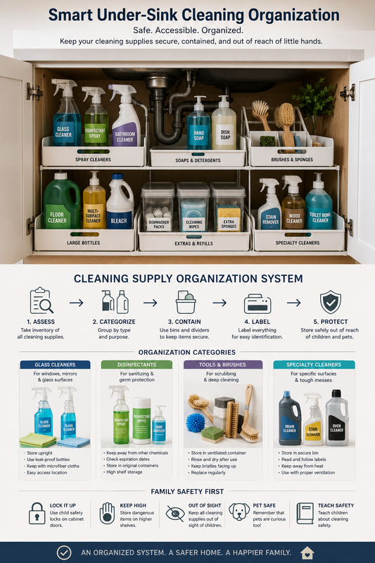 Cleaning Supply Storage: Safe, Organized, Accessible