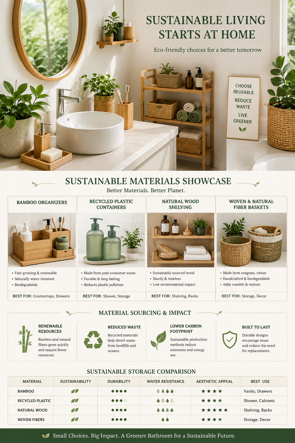 Eco-Friendly Bathroom Organization: Sustainable Storage Solutions