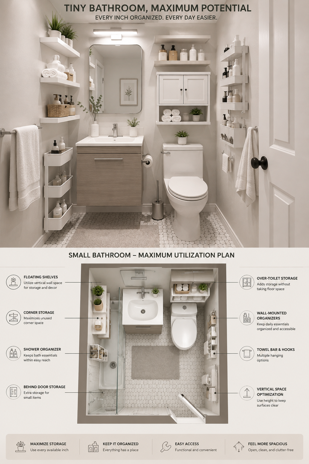Small Bathroom Transformation: Maximizing Every Inch