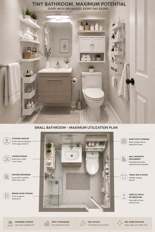 Small Bathroom Transformation: Maximizing Every Inch