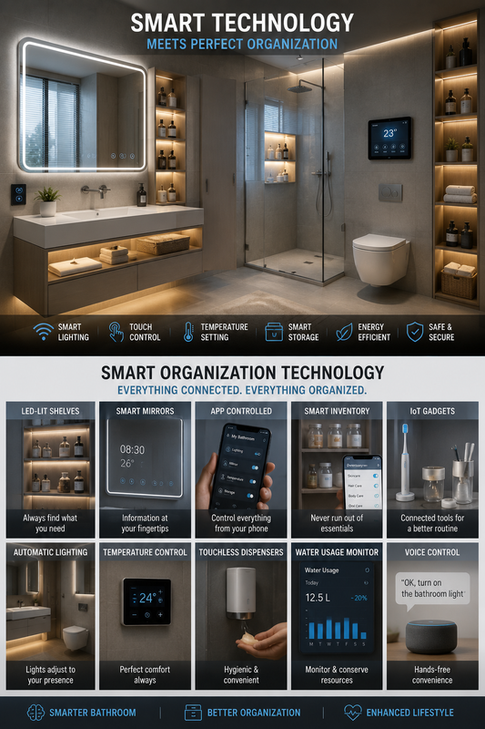 Technology in Bathroom Organization: Smart Storage Solutions