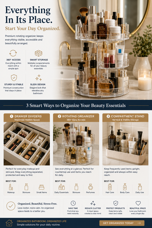 Toiletry Organizers: Bathroom Counter to Travel