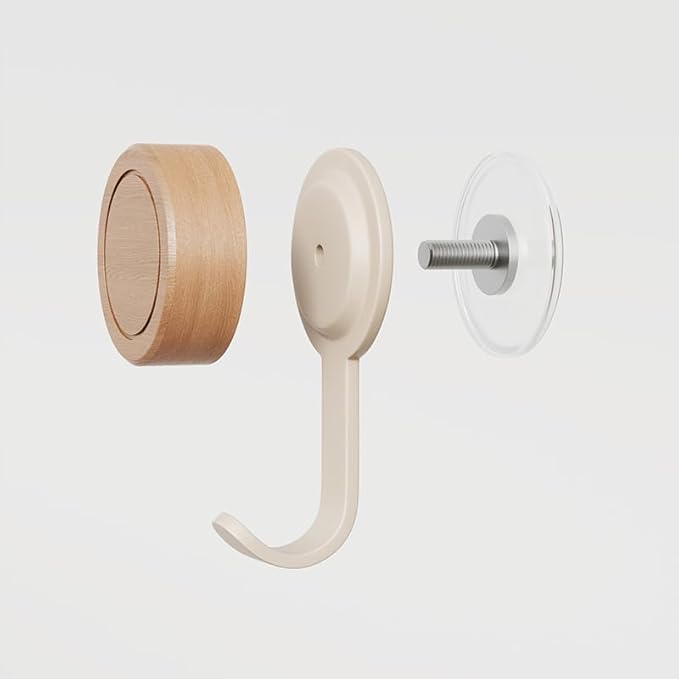 Soap Dish, Walnut and Stainless Steel, Soap Bar Holder for Shower Suction Cup Wall Mounted, No-Drilling Waterproof Sponge Holder (White with Wall Hooks)