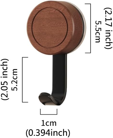 Soap Dish, Walnut and Stainless Steel, Soap Bar Holder for Shower Suction Cup Wall Mounted, No-Drilling Waterproof Sponge Holder (Black with Wall Hooks)