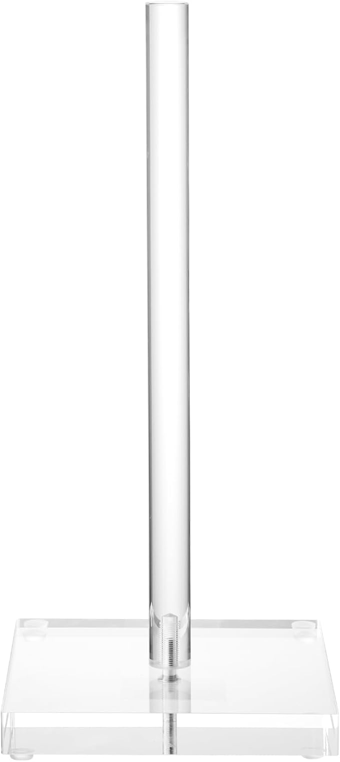 Antimbee Transparent Acrylic Paper Towel Stand Holder, Freestanding Tabletop Roll Paper Tower Holder, Countertop Paper Towel Dispenser for Kitchen, Bathroom, Coffee Table