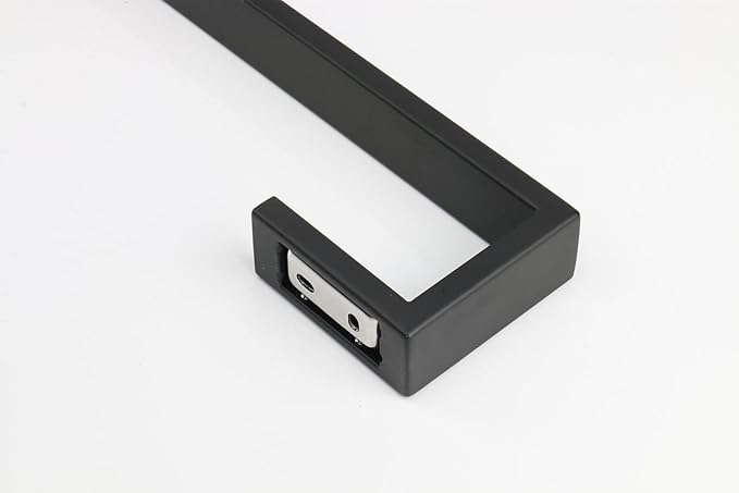 TocTen Bath Towel Rack - Square Base Thicken SUS304 Stainless Steel Towel Bar for Bathroom, Bathroom Bar Accessories Towel Rod Heavy Duty Wall Mounted Towel Holder (Matte Black, 30 Inch)