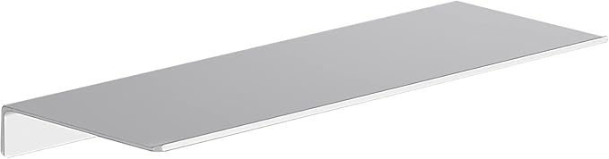 Danpoo 16 inch Floating Shelf for Wall Organizer & Storage, Display Shelf, Metal Wall Shelf for Bathroom, Living Room, Kitchen, Bedroom(Silver)