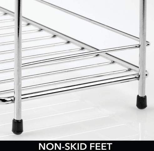Multipurpose Stainless Steel Spice 3-Tier Trolley Container Organizer Organiser/Pickles Stand/Basket for Boxes Utensils Dishes Plates for Home.