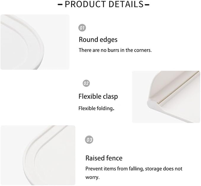 2 Pcs Bathroom Folding Rack Toilet Wall Towel Storage Handy Tool Perforation-Free Bedroom Bedside Shelf Hanging Bracket Foldable Adhesive Organizer