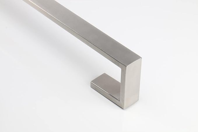 TocTen Bath Towel Rack - Square Base Thicken SUS304 Stainless Steel Towel Bar for Bathroom, Bathroom Bar Accessories Towel Rod Heavy Duty Wall Mounted Towel Holder (Brushed Nickel, 12 Inch)