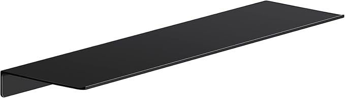 Danpoo 20 inch Floating Shelf for Wall Organizer & Storage, Mini Display Shelf, Metal Wall Shelf for Bathroom, Living Room, Kitchen, Bedroom(Matte Black)