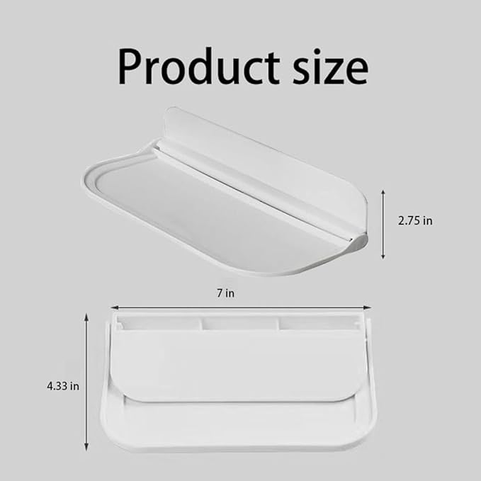 2 Pcs Bathroom Folding Rack Toilet Wall Towel Storage Handy Tool Perforation-Free Bedroom Bedside Shelf Hanging Bracket Foldable Adhesive Organizer