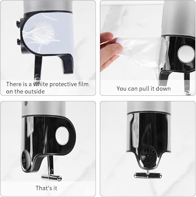 3 in 1 Wall Mounted Bathroom Shower Pump Dispenser and Organizer-Holds Shampoo, Soap, Conditioner, Shower Gel, for Bathroom Kitchen Hotel (Gold 3 Chamber)