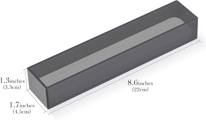 Linkidea 2 Pack Acrylic Toothbrush Holder with Diatomite Drying Stone, Drawer Organizer with Drainage Hole for Toothbrush, Compatible with Colgate Extra Clean, Oral-B CrossAction (Grey)
