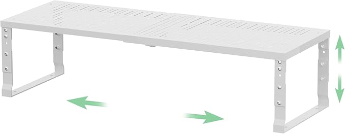 Metal Stackable Expandable Storage Rack, Adjustable Under Sink Shelf & Countertop Space Saving, Heavy-Duty Pantry Storage, Suitable for Kitchens, RV, Bathrooms, Workshops or Offices