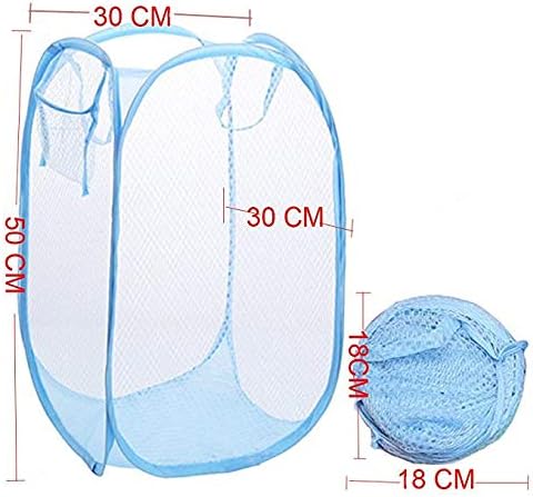DurReus Foldable Clothes Baskets Laundry Sorters Baby Storage Bin Kids Hamper for Toys,Stray Socks,Dish Cloths,Small Garments,Sky Blue