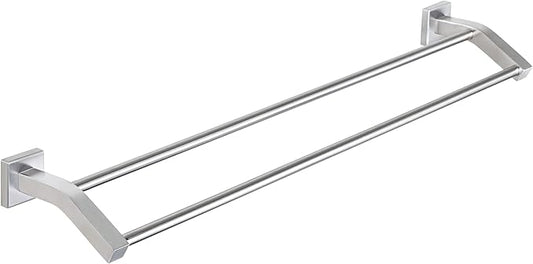 Alise Double Towel Bar, 28 Inch Towel Rack for Bathroom Wall Mounted, SUS304 Stainless Steel Bathroom Towel Holder Joining Process Towel Rail for Bathroom, Brushed Nickel