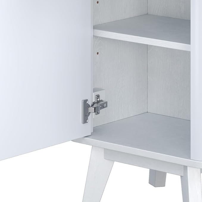 XIAO WEI 68" Tall Bathroom Storage Cabinet, Narrow Bathroom Storage Cabinets with 3 Adjustable Shelves, Slim Wooden Storage Cabinet with 1 Drawer & Door for Bathroom, White