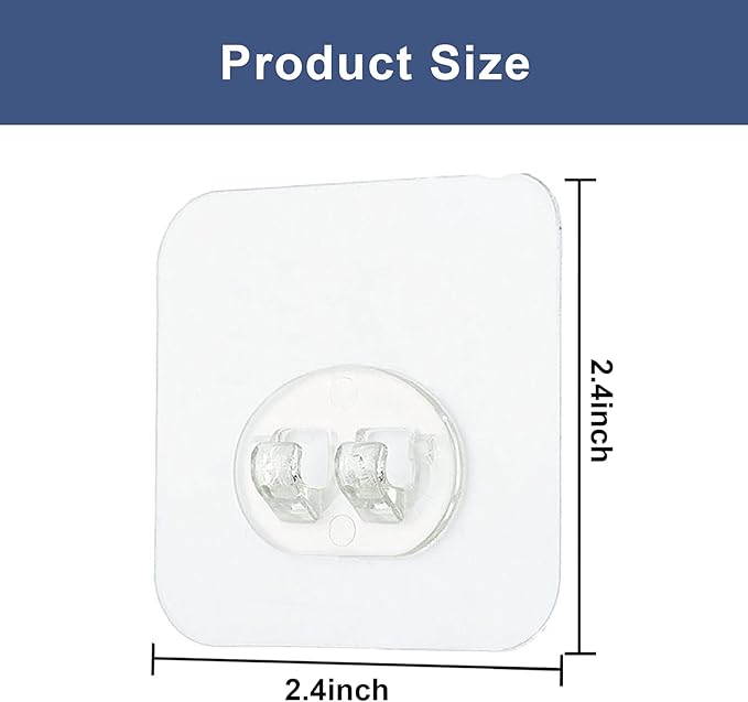 8 Pack Shower Caddy Adhesive Hooks Replacement, Strong sticker Single Hooks for Bathroom Shower Caddy Corner Shelf basket Soap Dish adhesive hanging Hooks, No Drilling Wall Shower Kitchen Accessories