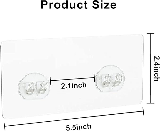 4PCS Shower Caddy Adhesive Sticker Replacement Hook for Corner Shower Caddy Bathroom Rack Shelf Soap Dish Basket Wall Hanging Hook with Strong Sticky, No Drilling