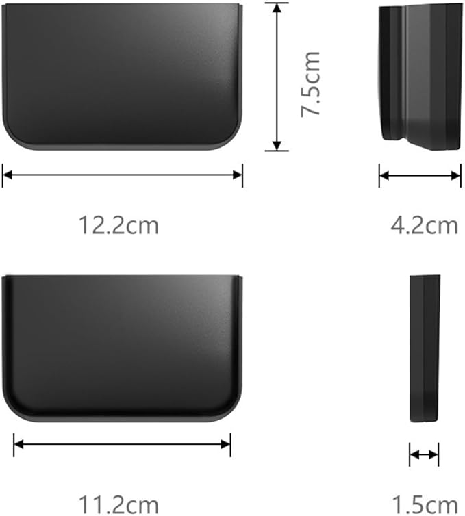 Cruise Magnetic Organizer 2 Pack – Foldable Small Pocket Storage for Cabin Walls, Toothbrush, Cables & Tiny Essentials – Compact Travel Organizer for RV, Dorm, Bathroom (1, Black)