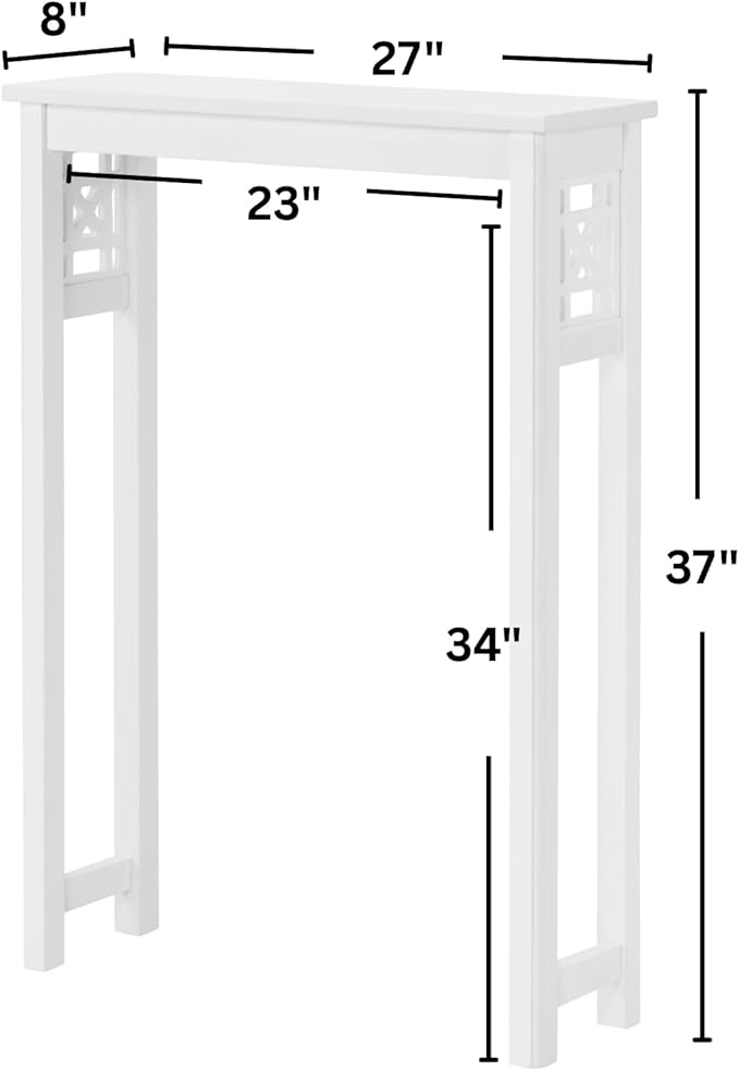 Derby Over-the-Toilet Storage Shelf – 37" Tall Bathroom Space Saver with Fixed Shelf & Open Gridwork Design – Modern Freestanding Organizer for Toiletries & Towels by Alaterre Furniture (White)