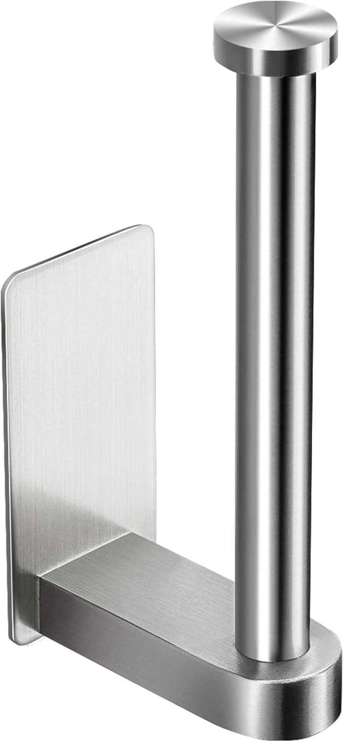 YIGII Self Adhesive Toilet Paper Holder - Bathroom Toilet Paper Holder Stand no Drilling Stainless Steel Brushed