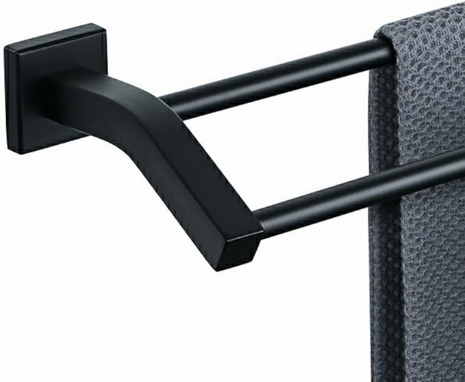 Alise Bath Double Towel Bars,Towel Holder Towel Racks for Bathroom Lavatory,20 Inch SUS304 Stainless Steel Towel Hanger Towel Rail Wall Mount,Matte Black
