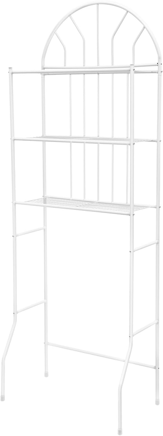Over-The-Toilet Storage Cabinet Rack, 3-Tier Freestanding Above Over Toilet Storage Shelf for Towels, Toiletries, & Essentials