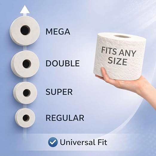 BROOKSTONE Toilet Paper Holder Stand Reserve - Free Standing Toilet Paper Stand with Storage that Holds Mega Rolls, Standing Bathroom Tissue Organizer, Bathroom Decor - Modern Storage Holder, Nickel