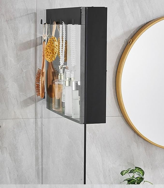 Over the Door Shower Caddy for Glass Door – 20"x16" Stainless Steel Hanging Shelf with Hooks, No-Drilling Frameless Shower Organizer, Rust-Proof Bathroom Storage for Towels & Toiletries