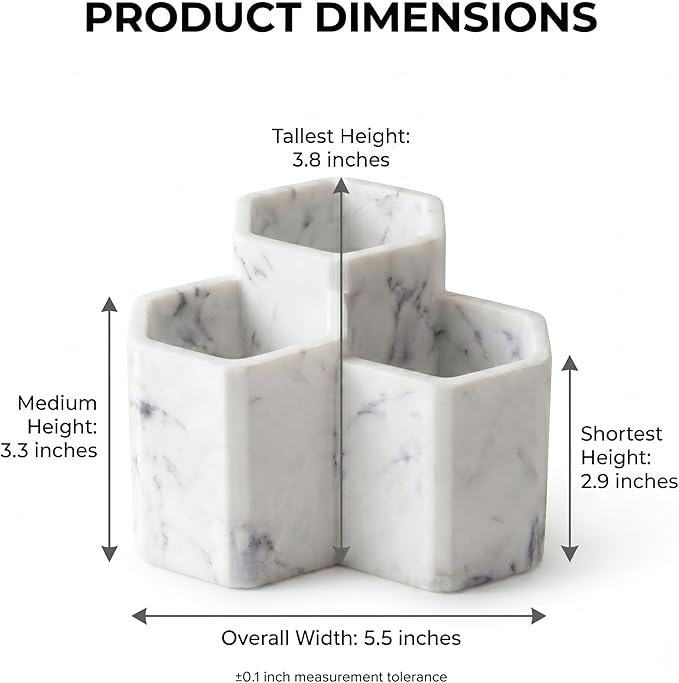 Resin Toothbrush Holders for Bathrooms, Electric Toothbrush and Toothpaste Holder,3 Slots Tooth Brush Organizer for Bathroom Countertop, Shower, Vanity