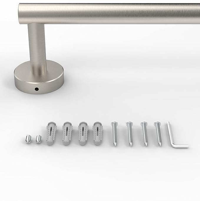 RARXTR 12 Inches Brushed Towel Bar for Bathroom Kitchen Hand Towel Holder Dish Cloths Hanger SUS304 Stainless Steel RUSTPROOF Wall Mount (Brushed Grey 12-inch)