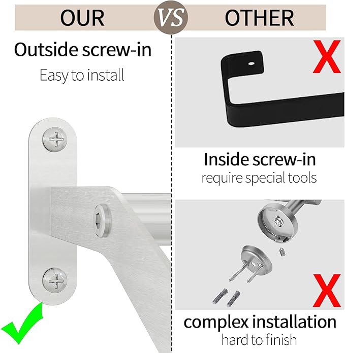 Double Towel Bar for Bathroom Wall 30 Inch, Double Towel Racks for Bathroom Wall Mounted, Stainless Steel Bathroom Towel Holder Towel Hanger (Double Bar-Brushed Nickel, 30 in)