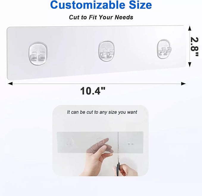 2 Pack Shower Caddy Adhesive Replacement, Waterproof Strong Adhesive Hooks Strips, No Drilling, for Shower Shelf Bathroom Storage Shelves Soap Holder Kitchen Racks