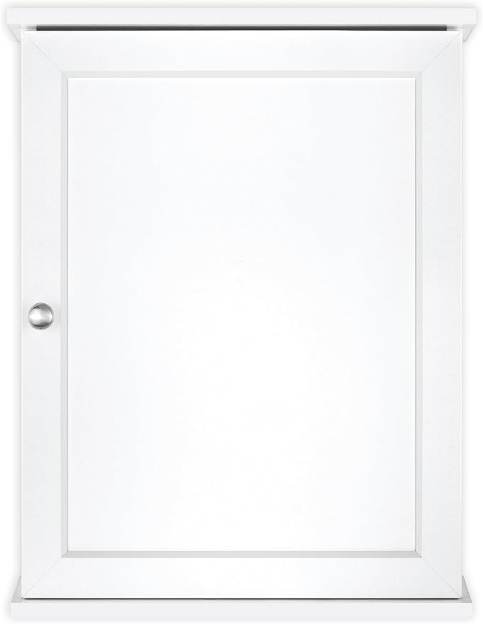 MCS 23x18 White Medicine Cabinet Organizer, Wall Mounted Bathroom Cabinet for Over-The-Toilet Storage, Bathroom Furniture & Restroom Organizer