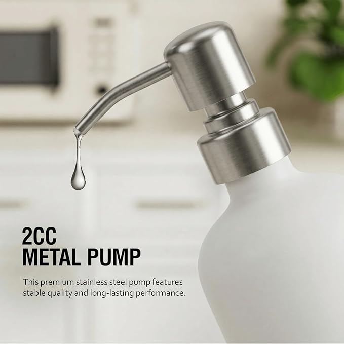 MOMEEMO Refillable Shampoo and Conditioner Bottles with Tray, Shower Shampoo Dispenser for Shower, Body Wash Dispenser for Shower, Shampoo Conditioner Dispenser with Stainless Steel Pumps (White)