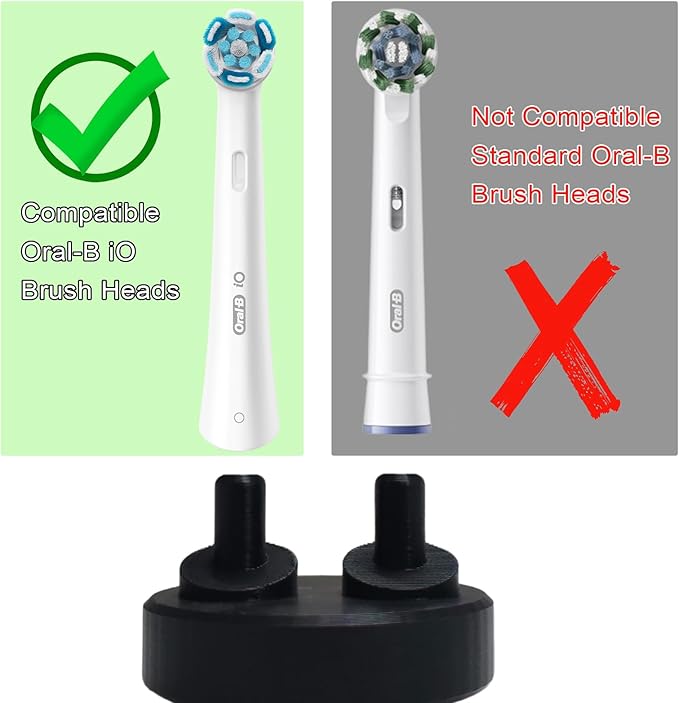 Toothbrush Head Holder for Oral-B iO | Oral B Holder for Heads | Electric Tooth Brush Head Organizer Compatible for Oral b io Desktop Storage Washstand (Black)