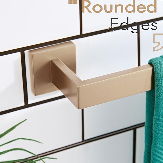 KOKOSIRI 36-Inch Towel Bars for Bathroom Kitchen Towels Holder Wall Mount SUS304 Stainless Steel Towel Rack, Champagne Bronze B4003CPG-L36