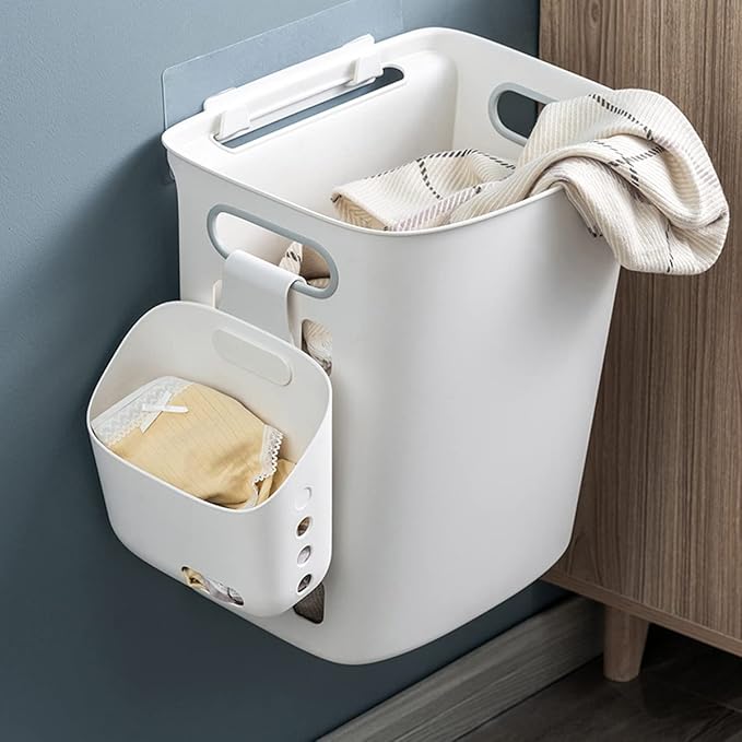 3 Pcs Hanging Shower Organizer Basket Caddy, Portable Walll Storage with Hooks for Bathroom Kithcen Dorm College, Grey