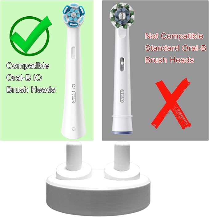 Toothbrush Head Holder for Oral-B iO | Oral B Holder for Heads | Electric Tooth Brush Head Organizer Compatible for Oral io Desktop Storage Washstand (White)