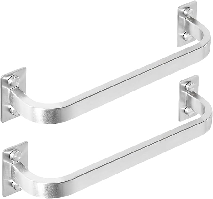 Mooche 2Pack Bathroom Towel Bar, 10 inch Towel Racks for Bathroom Wall Mounted, SUS304 Stainless Steel Heavy Duty Towel Holder Bathroom Accessories Modern Home Decor, Brushed Finished