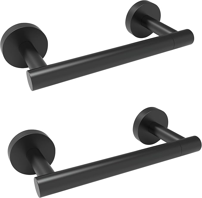 RARXTR Matte Black 2 Pack Toilet Paper Holder SUS304 Stainless Steel Double Post Pivoting Toilet Paper Roll Holder Wall Mounted Toilet Tissue Holder for Commercial Bathroom RV